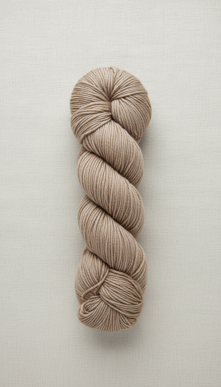 Stone Taupe merino wool skein